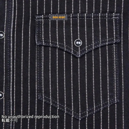 12oz ウォバッシュ ウエスタンシャツ／ブラック