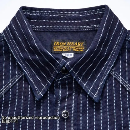IHSH-62】12oz ウォバッシュ ウエスタンシャツ/インディゴ – IRON HEART IHSH-62】12oz ウォバッシュ ウエスタンシャツ/インディゴ – IRON HEART