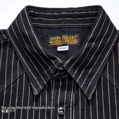 IHSH-62】12oz ウォバッシュ ウエスタンシャツ/ブラック – IRON HEART IHSH-62】12oz ウォバッシュ ウエスタンシャツ/ブラック – IRON HEART