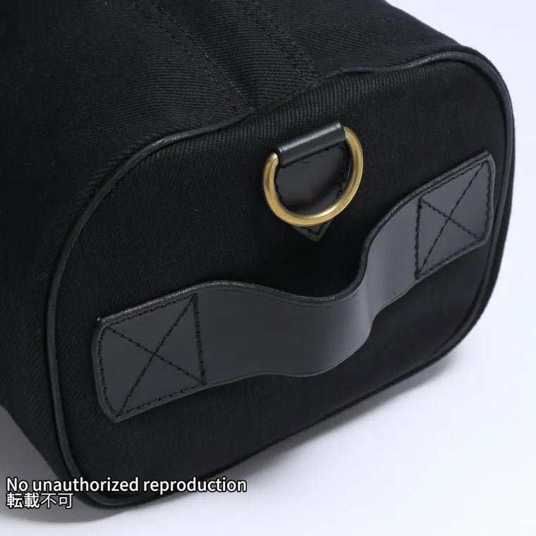 21oz黒鎧デニムダッフルバッグ