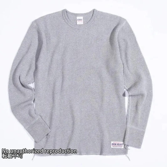 ヘビーサーマル クルーネックロングTシャツ／グレー