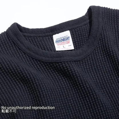 ヘビーサーマル クルーネックロングTシャツ／ブラック