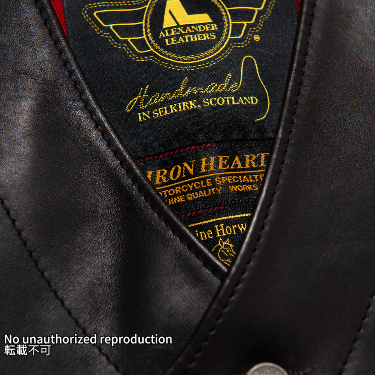 IRON HEART×ALEXANDER LEATHERS ホースハイドベスト/ブラック