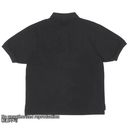 ヘビー鹿の子ポロシャツ/ブラック