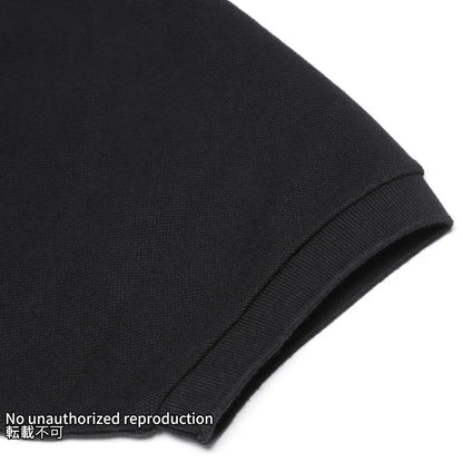 ヘビー鹿の子ポロシャツ/ブラック