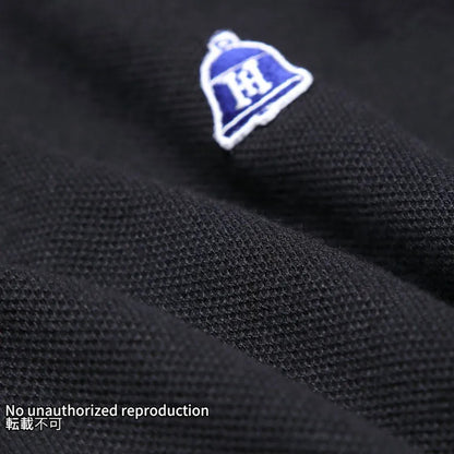 ヘビー鹿の子ポロシャツ/ブラック