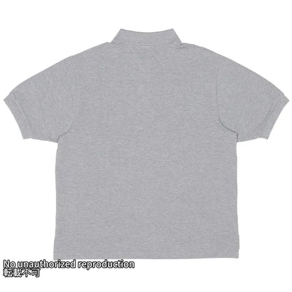 ヘビー鹿の子ポロシャツ/グレー