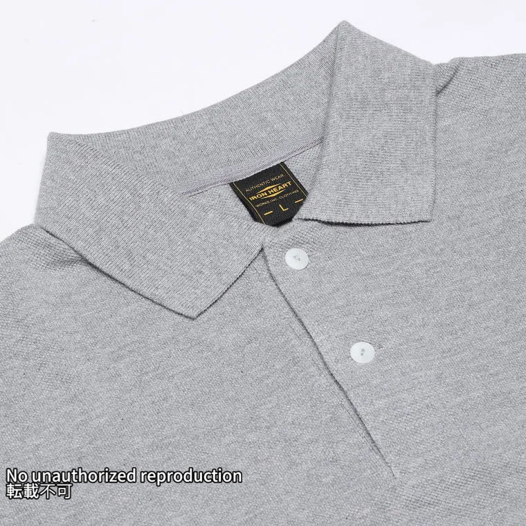 ヘビー鹿の子ポロシャツ/グレー – IRON HEART