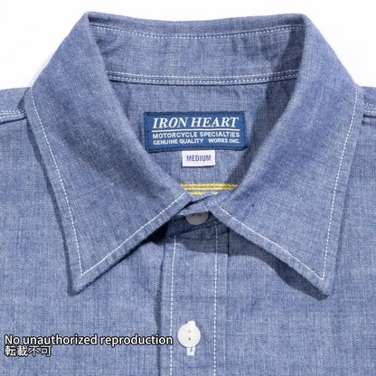 ヘビーシャンブレー ワークシャツ – IRON HEART ヘビーシャンブレー ワークシャツ – IRON HEART