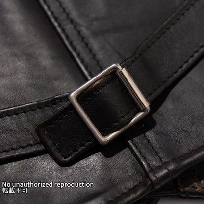 IRON HEART×ALEXANDER LEATHERS ホースハイドベスト/ブラック
