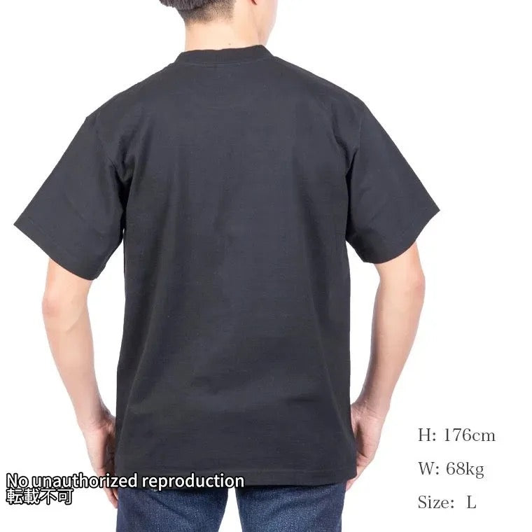 7.5oz半袖Tシャツ ポケットTシャツ：ブラック