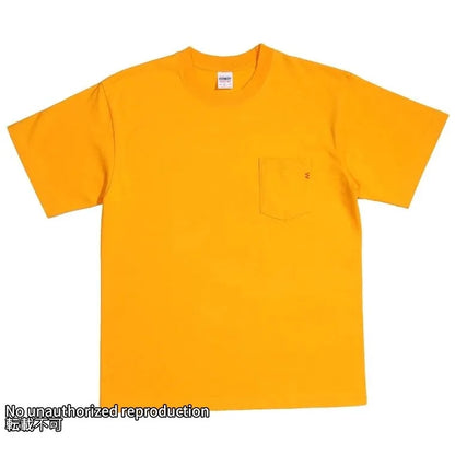 7.5oz半袖Tシャツ ポケットTシャツ：マスタード