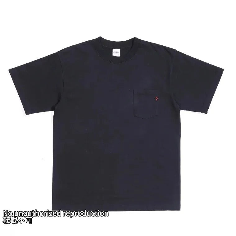 7.5oz半袖Tシャツ ポケットTシャツ：ブラック