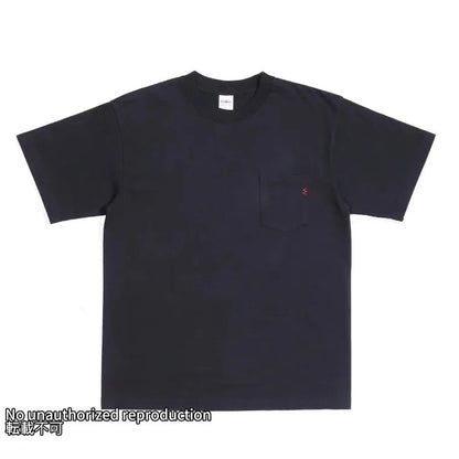 7.5oz半袖Tシャツ ポケットTシャツ：ブラック