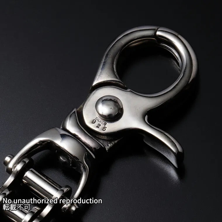 バイクチェーンタイプ シルバーキーホルダー