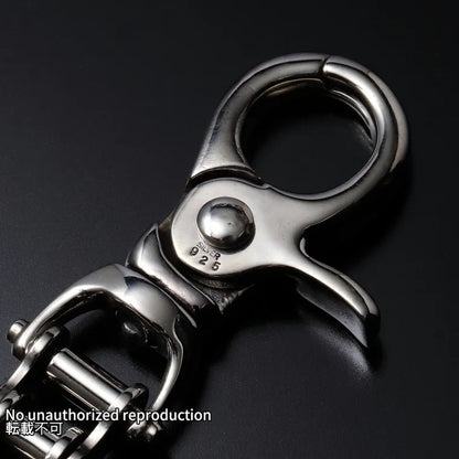 バイクチェーンタイプ シルバーキーホルダー