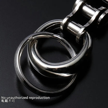 バイクチェーンタイプ シルバーキーホルダー