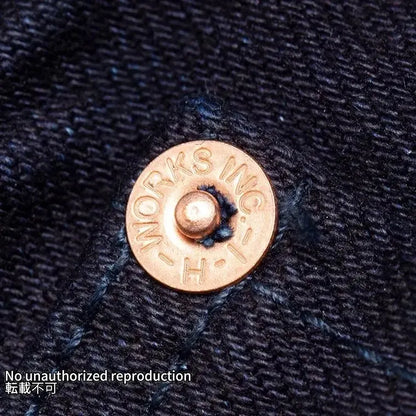 14ozインディゴxインディゴセルビッチデニムストレート