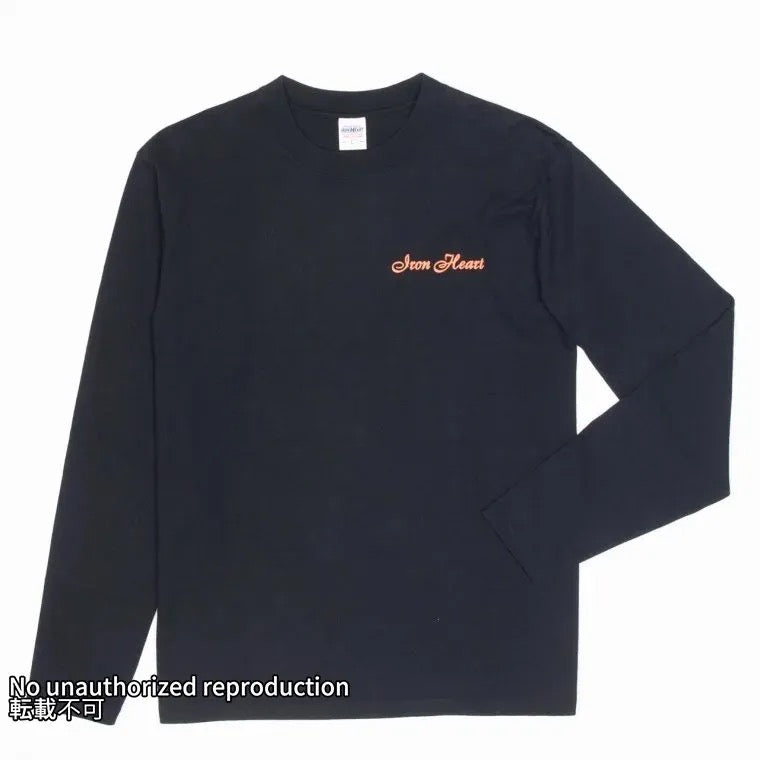 7.5ozループウィールクルーネック長袖Ｔシャツ／ブラック