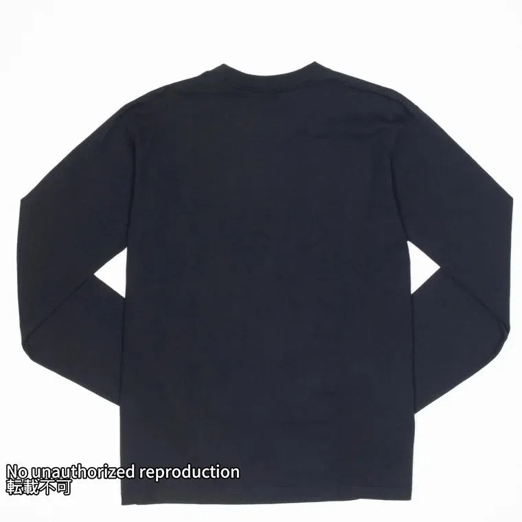 7.5ozループウィールクルーネック長袖Ｔシャツ／ブラック