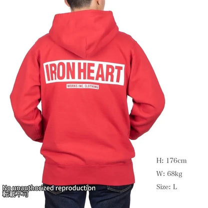 ヘビージップアップパーカー（IRONHEARTロゴ）／レッド