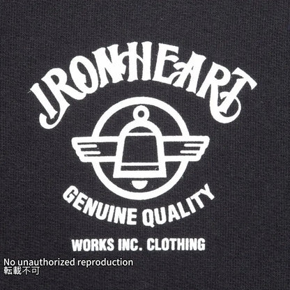 ヘビージップアップパーカー（IRONHEARTロゴ）／ブラック