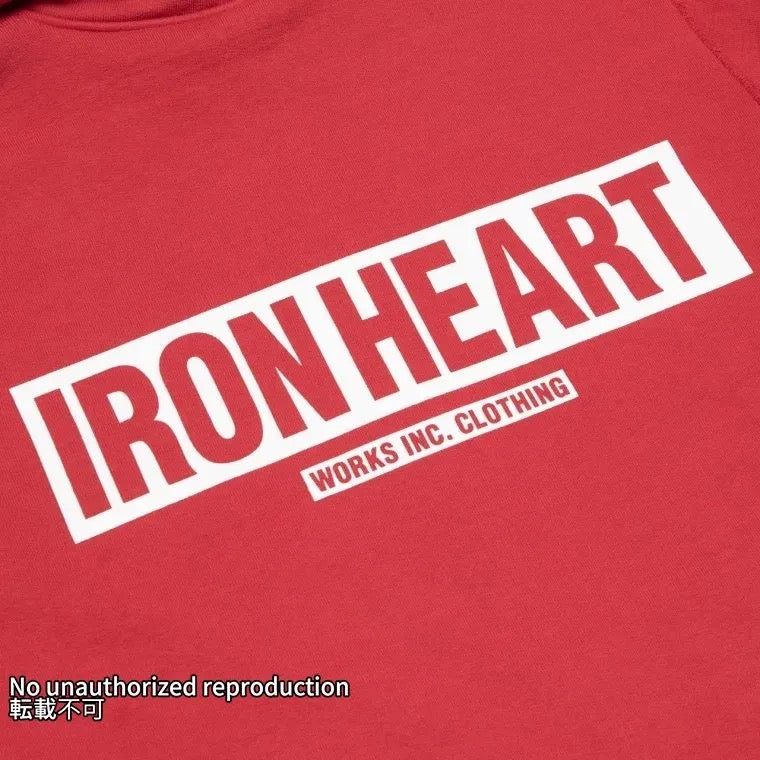 ヘビージップアップパーカー（IRONHEARTロゴ）／レッド