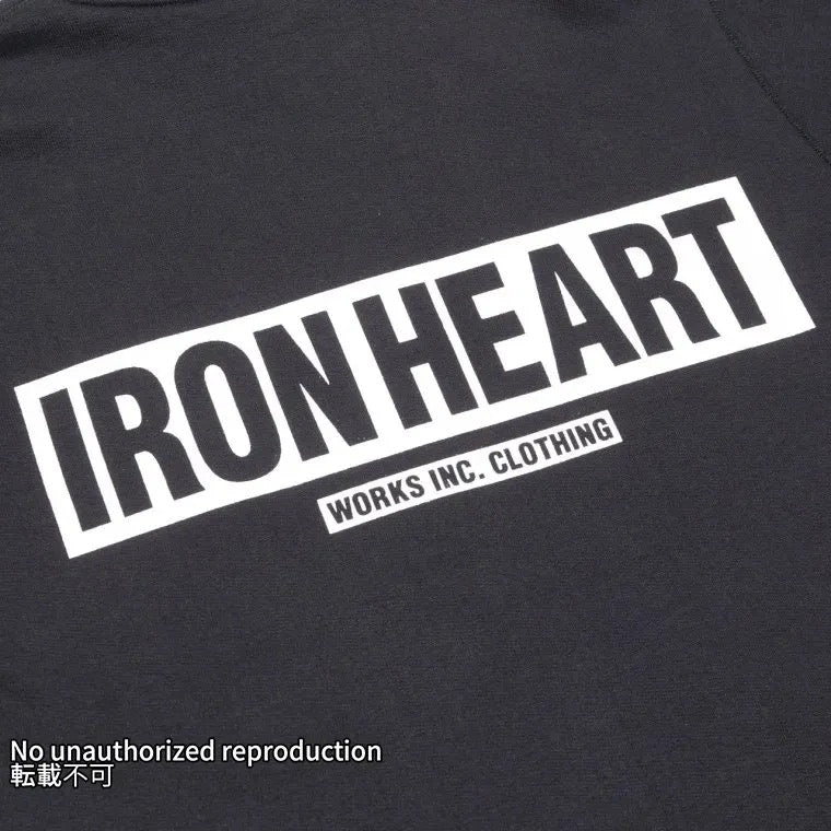ヘビージップアップパーカー（IRONHEARTロゴ）／ブラック