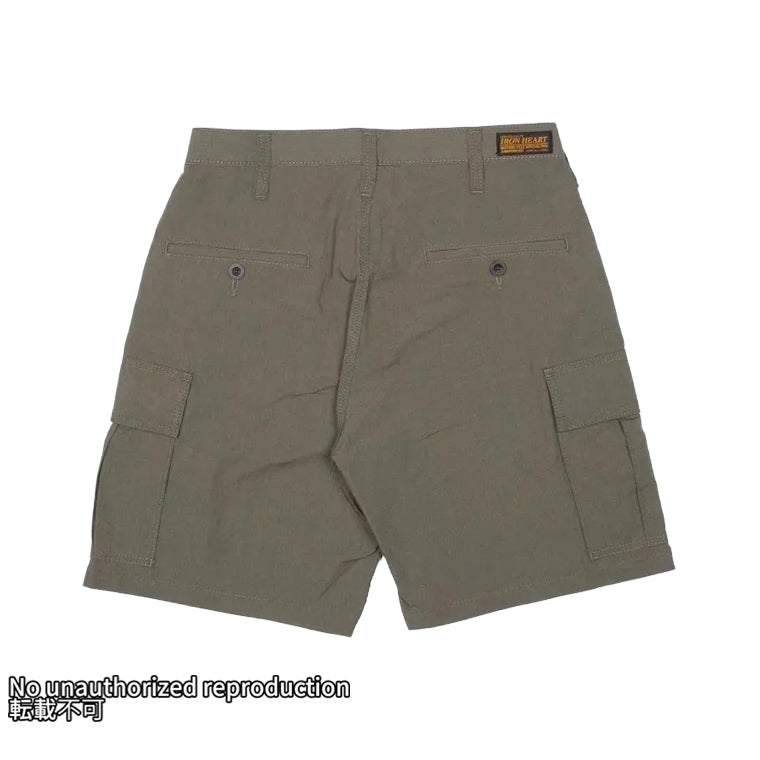 撥水加工リップストップカーゴショーツ／ODグリーン