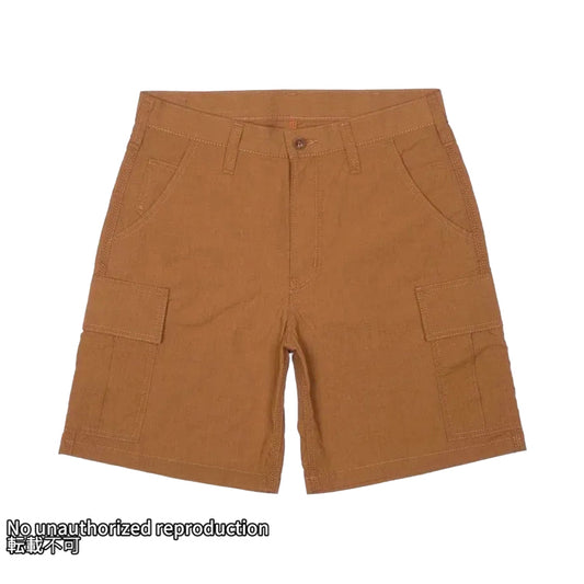 撥水加工リップストップカーゴショーツ／ブラウン