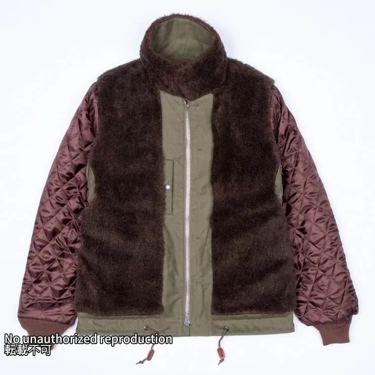 オイルドウィップコードN-1タイプデッキジャケット／アーミーグリーン