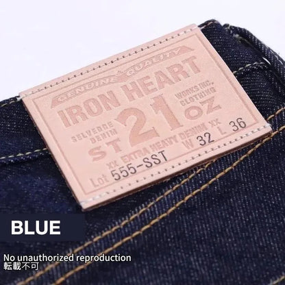 21oz セルビッチストレッチスーパースリムストレート／ブルー[インディゴ]