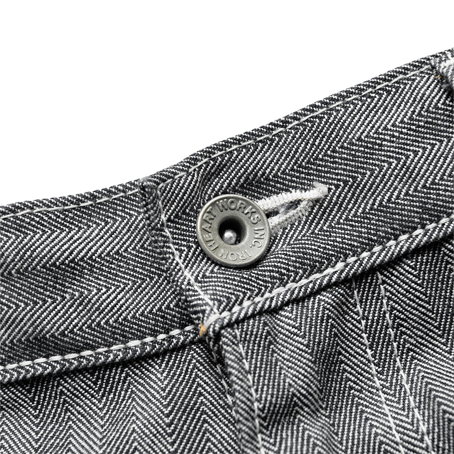 【830】ヘリンボーンペインターパンツ／ブラック