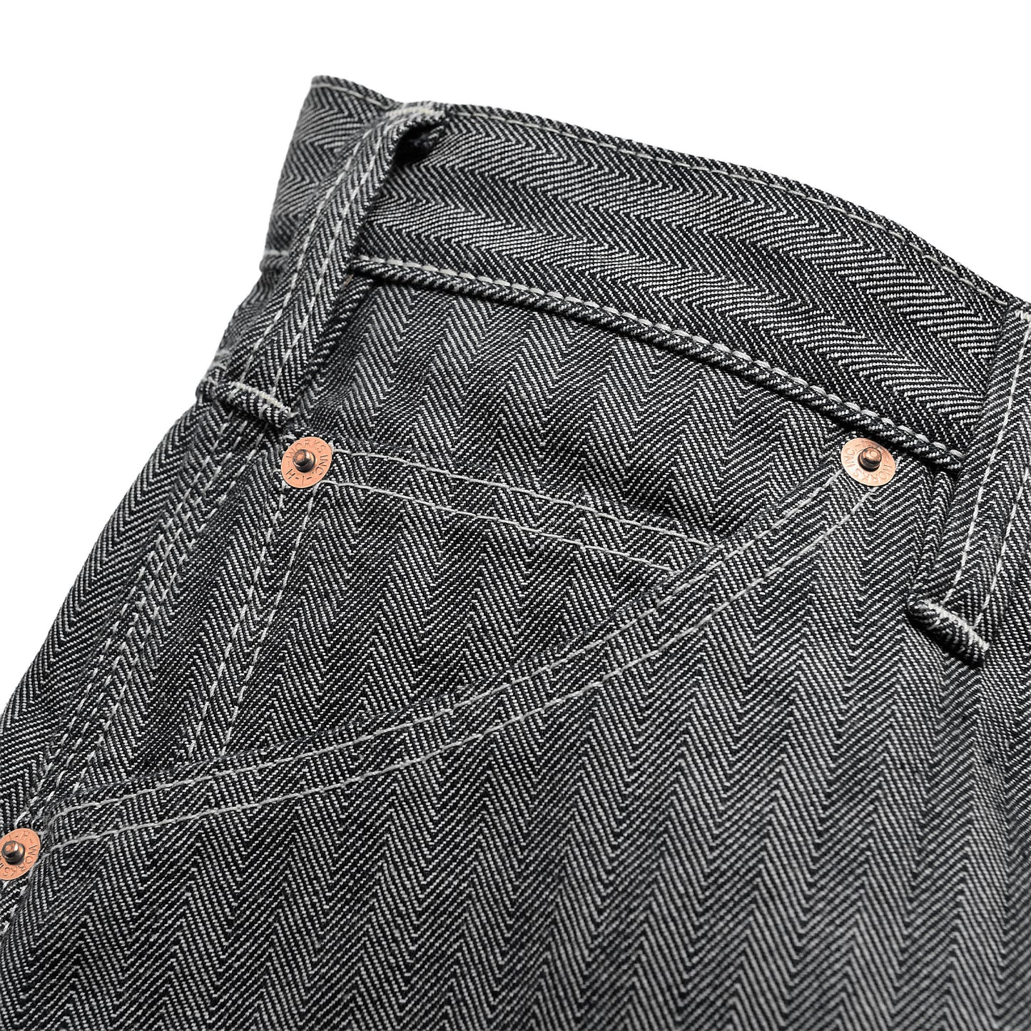 【830】ヘリンボーンペインターパンツ／ブラック