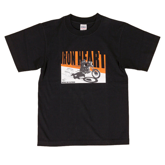7.5ozヘビーボディプリントTシャツ( バイカー柄)／ブラック