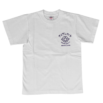 7.5ozヘビーボディプリントTシャツ( ピストンサンダー柄)／ホワイト