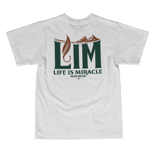 7.5ozヘビーボディプリントTシャツ( LIM柄)／ホワイト
