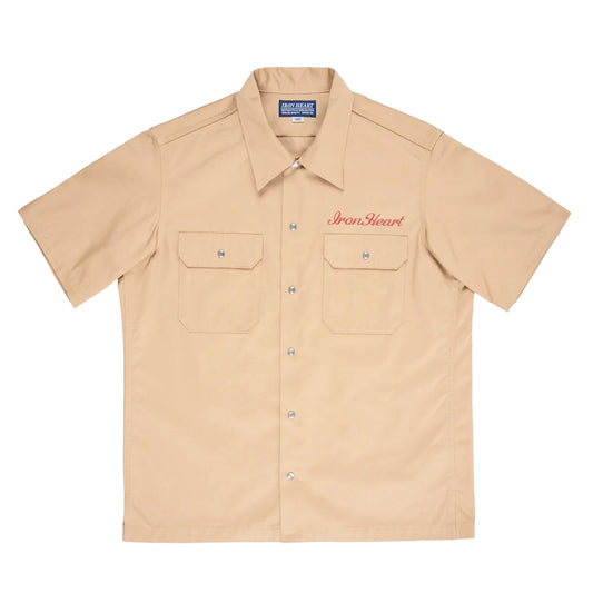 【IHSH-446】T/Cメカニック半袖シャツ／カーキ