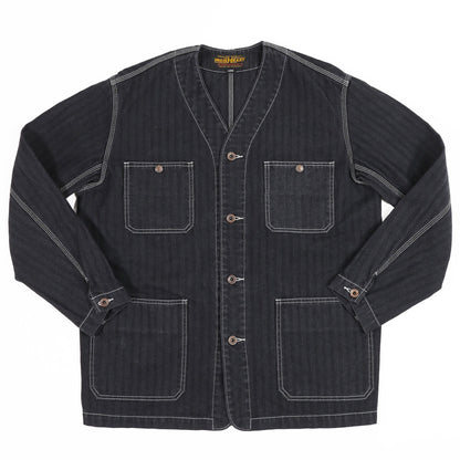 【IHJ-158】ヘリンボーンカラーレスチョアジャケット／ブラック