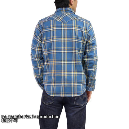 UHFアメリカンチェックウエスタンシャツ／ブルー