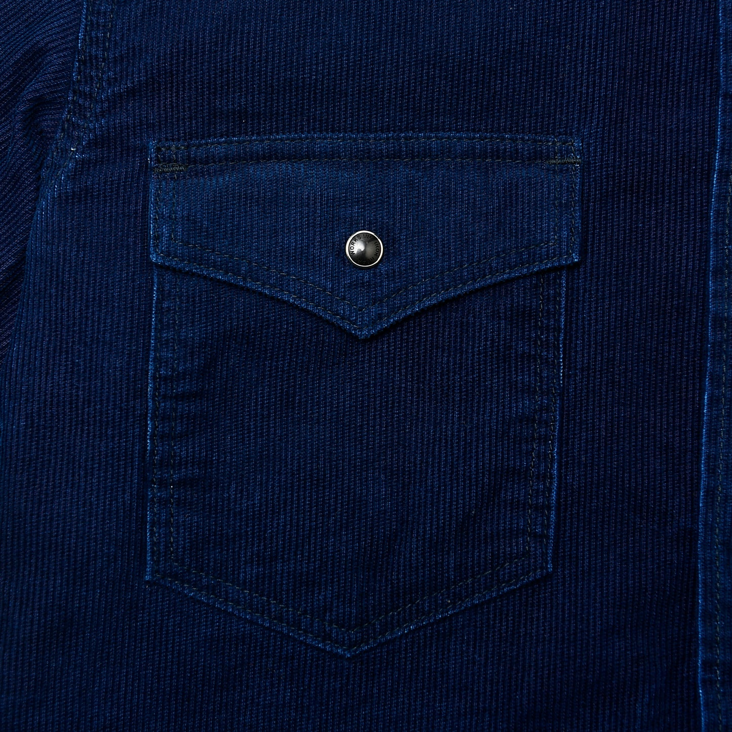 【IHSH-438】インディゴセルビッチコーデュロイウエスタンシャツ／インディゴ