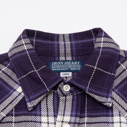 【IHSH-439】春ネルウエスタンシャツ／パープル