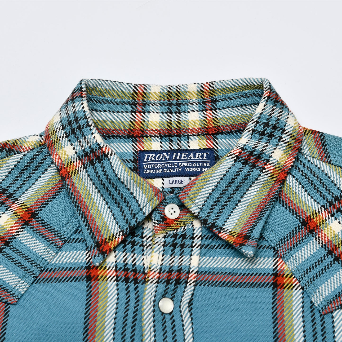 【IHSH-440】春ネルウエスタンシャツ／サックス