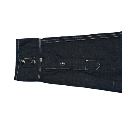 【IHSH-444】綿麻シャンブレーウエスタンシャツ／インディゴ