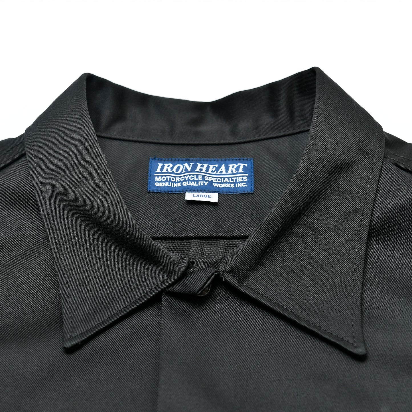 【IHSH-446】T/Cメカニック半袖シャツ／ブラック