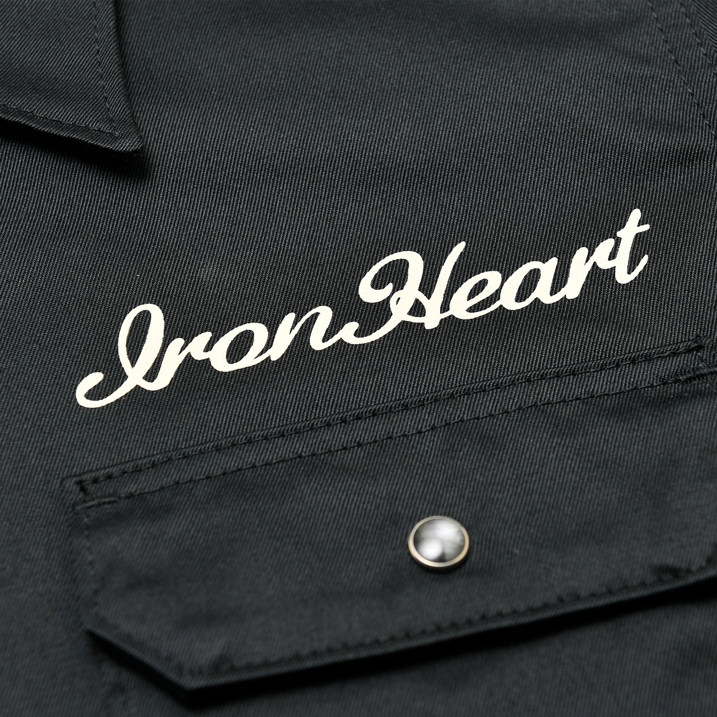 【IHSH-446】T/Cメカニック半袖シャツ／ブラック