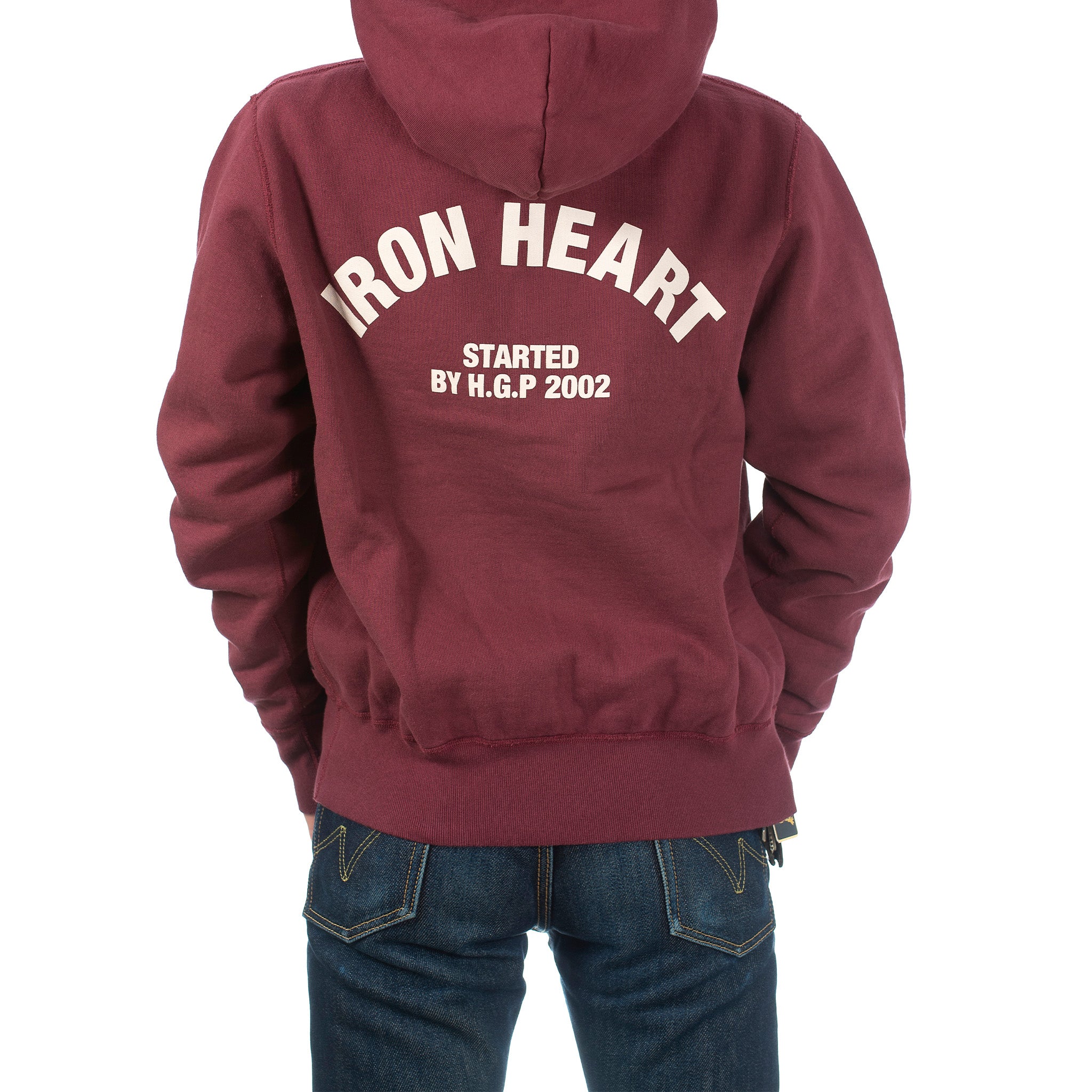 レアIRON HEART ジップアップパーカー レッド ヘビーウェイト 【公式通販】