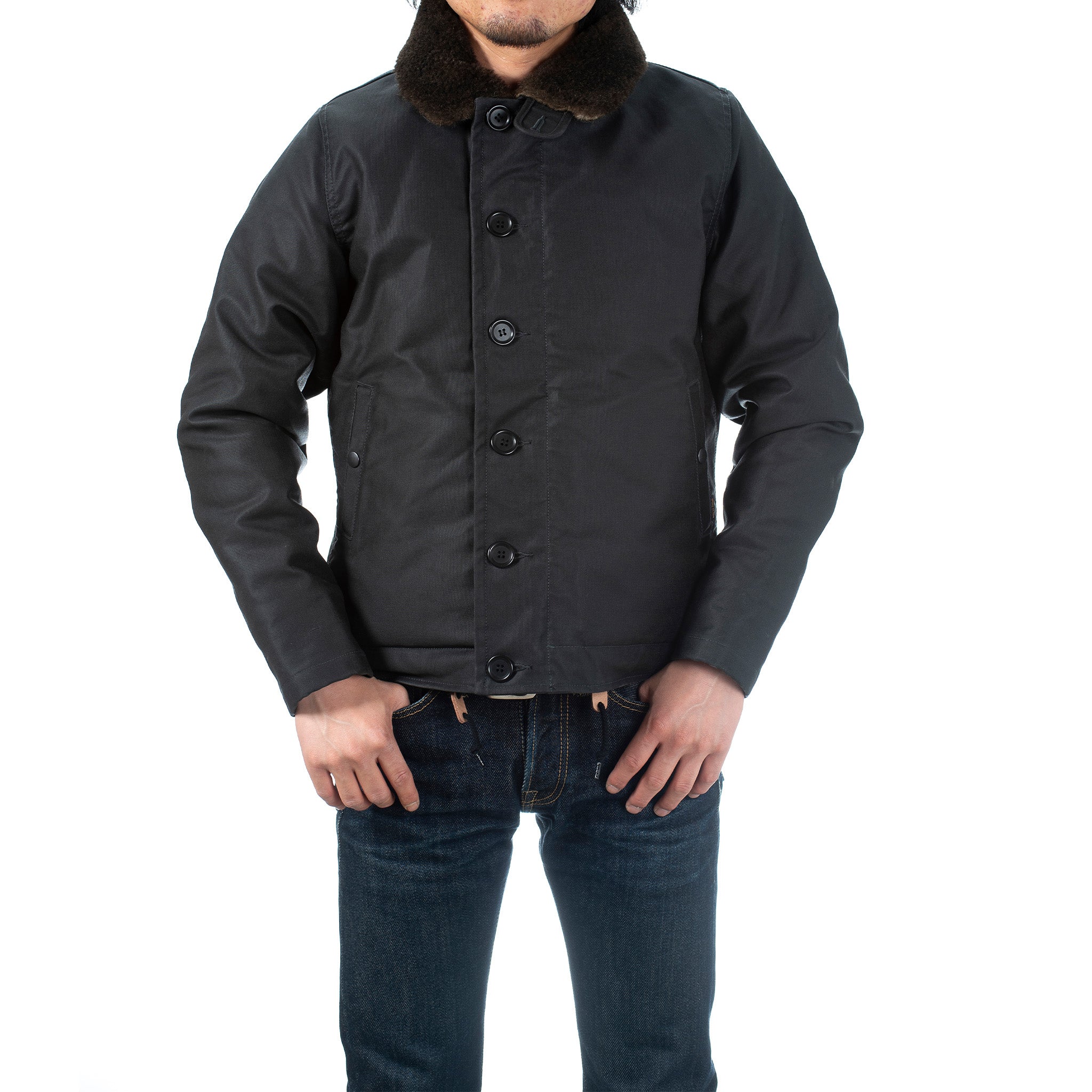 オイルドウィップコードN-1タイプデッキジャケット／ブラック – IRON HEART