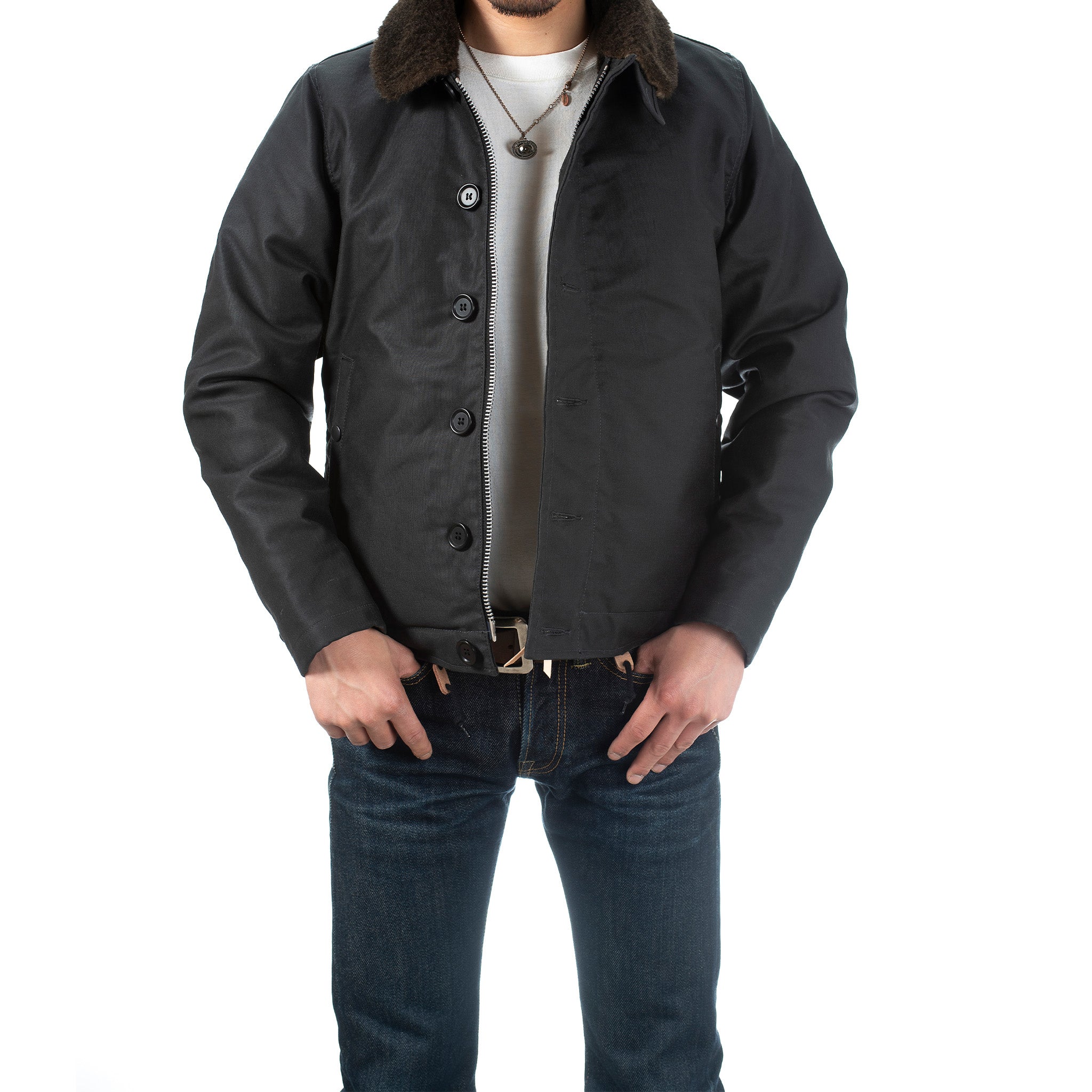 オイルドウィップコードN-1タイプデッキジャケット／ブラック – IRON HEART