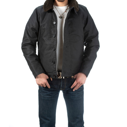 オイルドウィップコードN-1タイプデッキジャケット／ブラック